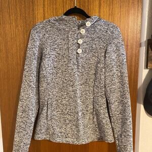 Columbia Darling Days Pullover Cream Black Marled Sea Salt Button Neck